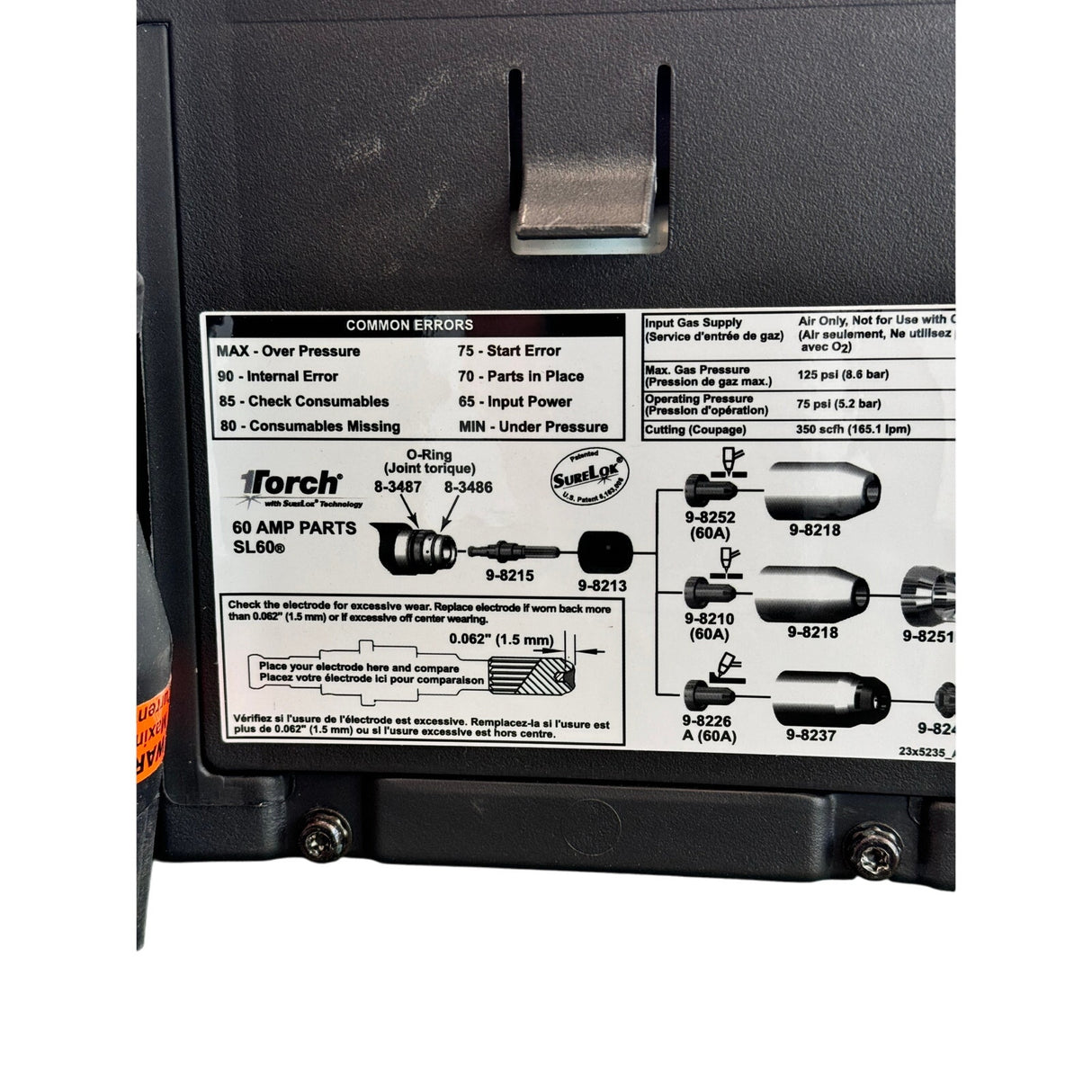 Victor Cutmaster 52 Plasma Cutter pre-owned