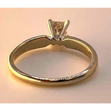 .4 Carat Diamond Princess Cut Ring Set in 14K White Gold 2.7G, Size 6.75 Pre-Owned