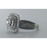 Estate 10K White Gold Round Brilliant Cut Diamonds Cluster Ring 4.7 Carat TW