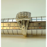 10K WG Diamond Cluster Ring, Size 8, 4.5g