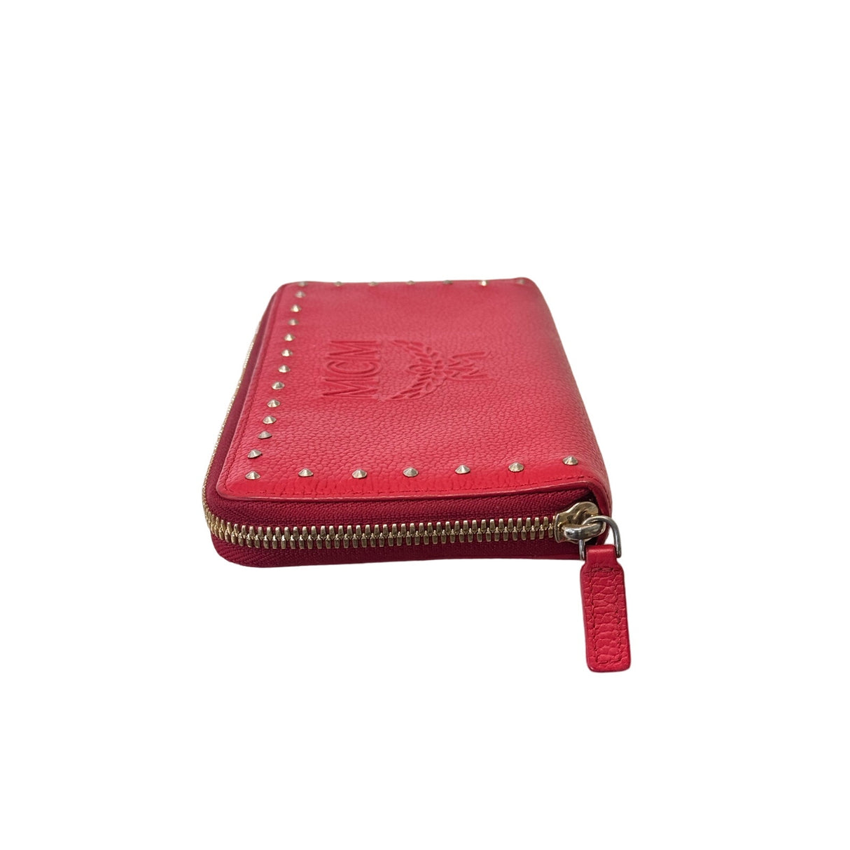 MCM MYL9ACZ46 Red Long Wallet - Pre-Owned - Authenticated