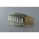 10K Yellow Gold Men’s Diamond Ring, Size 10.75