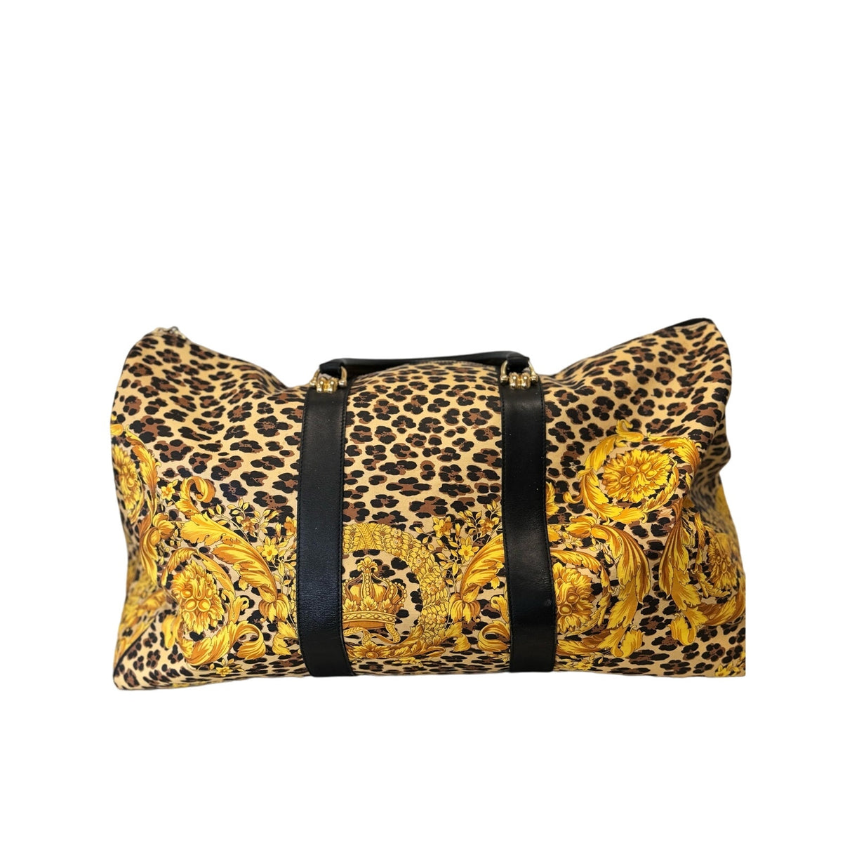 Gianni Versace Baroque Cheetah Print Weekender Bag - Pre-Owned