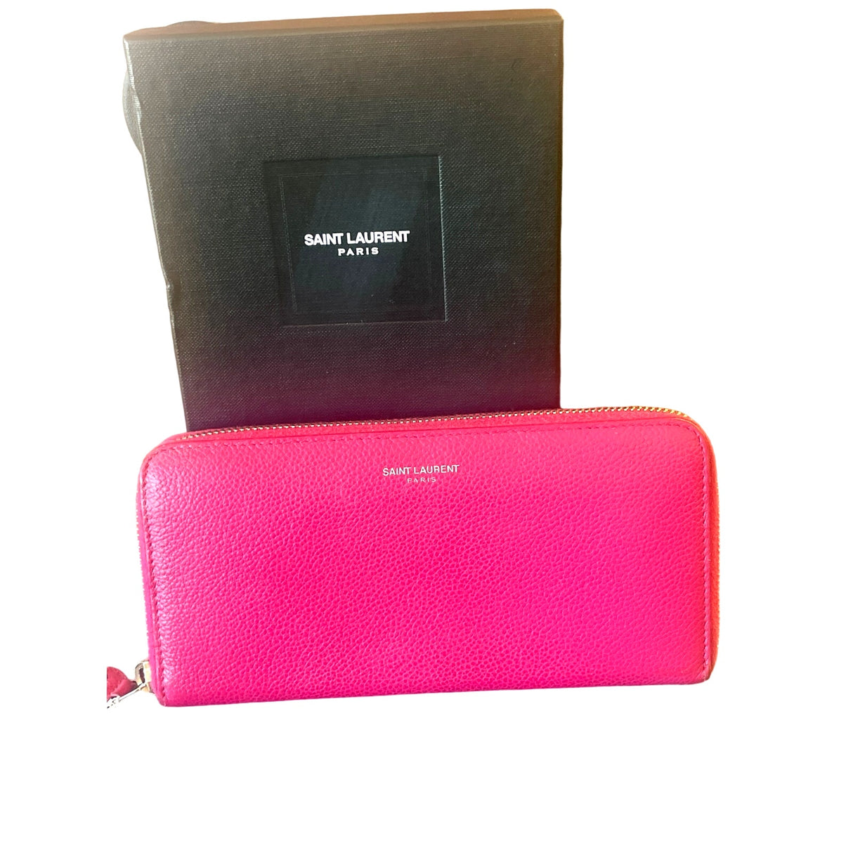 Yves Saint Laurent Pink Zip Around Wallet