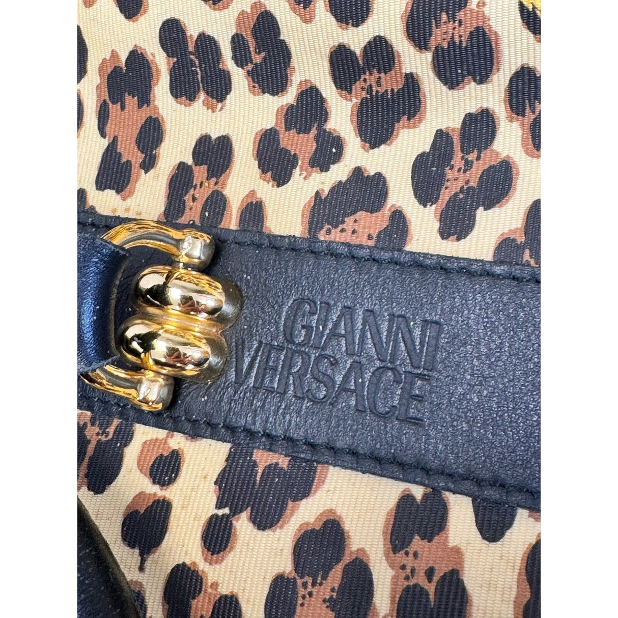 Gianni Versace Baroque Cheetah Print Weekender Bag - Pre-Owned