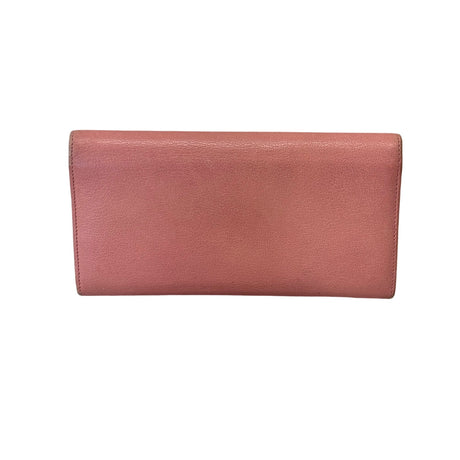 CHANEL CC LEATHER BIFOLD WALLET PINK- Pre-owned