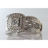 14K WG Diamond Wedding Set, Sz: 11, 9.6g