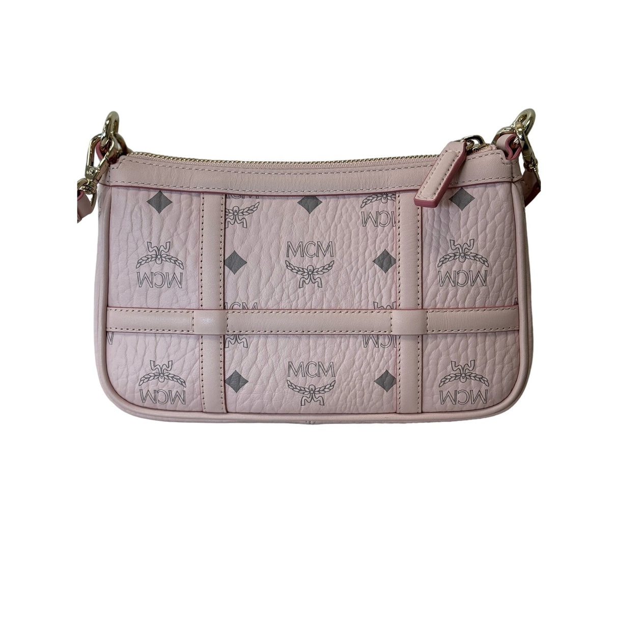 MCM Delmy Shoulder Bag in Visetos Powder Pink Mini