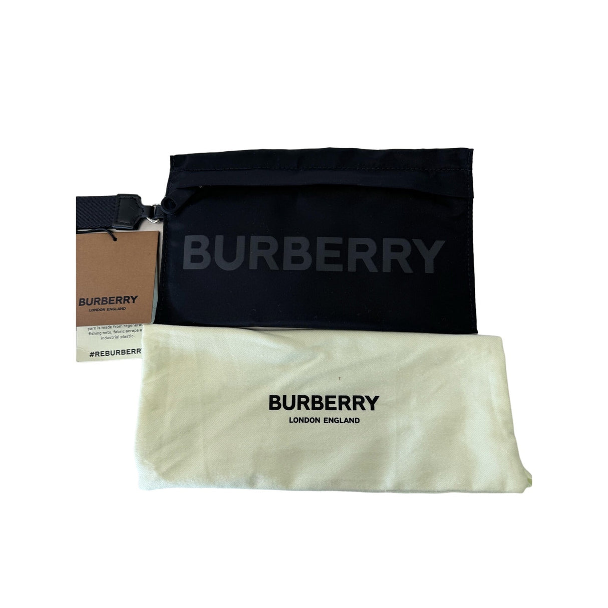 Burberry Zip Pouch Clutch Black - Pre-Owned