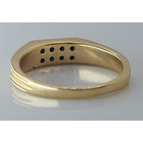 Men's 18k Gold Ring set in Yellow Gold with 8 Diamonds, Size 8