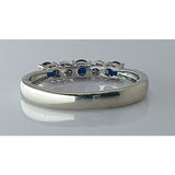 10K White Gold Sapphire/Diamond Band 1.4g size 7