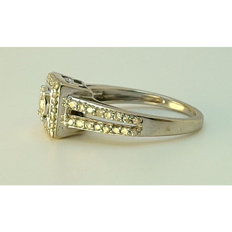 10k WG Cluster Wedding Ring Size 7, 3.5g