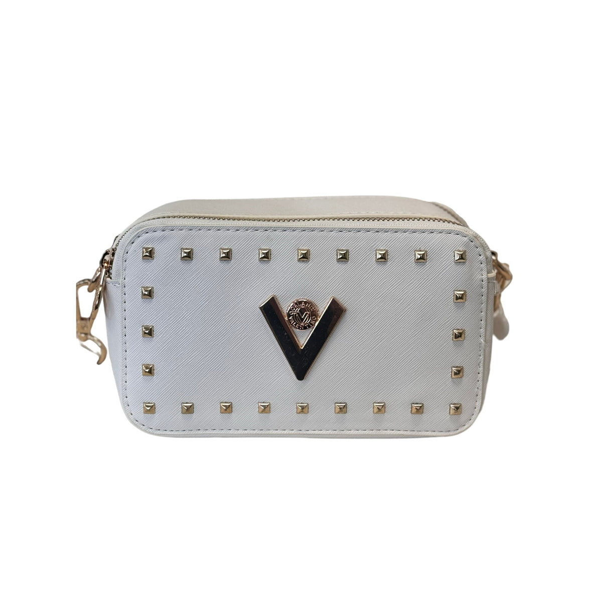 Valentino Orlandi V Logo double zip Camera  Handbag wide strap- Pre-Owned - Authenticated