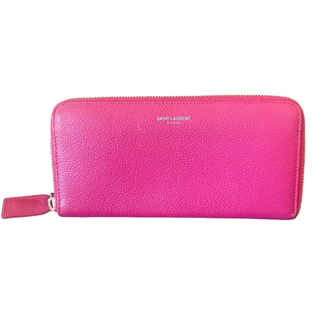 Yves Saint Laurent Pink Zip Around Wallet