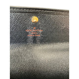 Authentic Louis Vuitton Long 7.5"x4" Black Epi Sarah Wallet Made in Spain