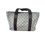 Gucci Tote Bag in GG Supreme Canvas With Leather Trim - Pre-Owned