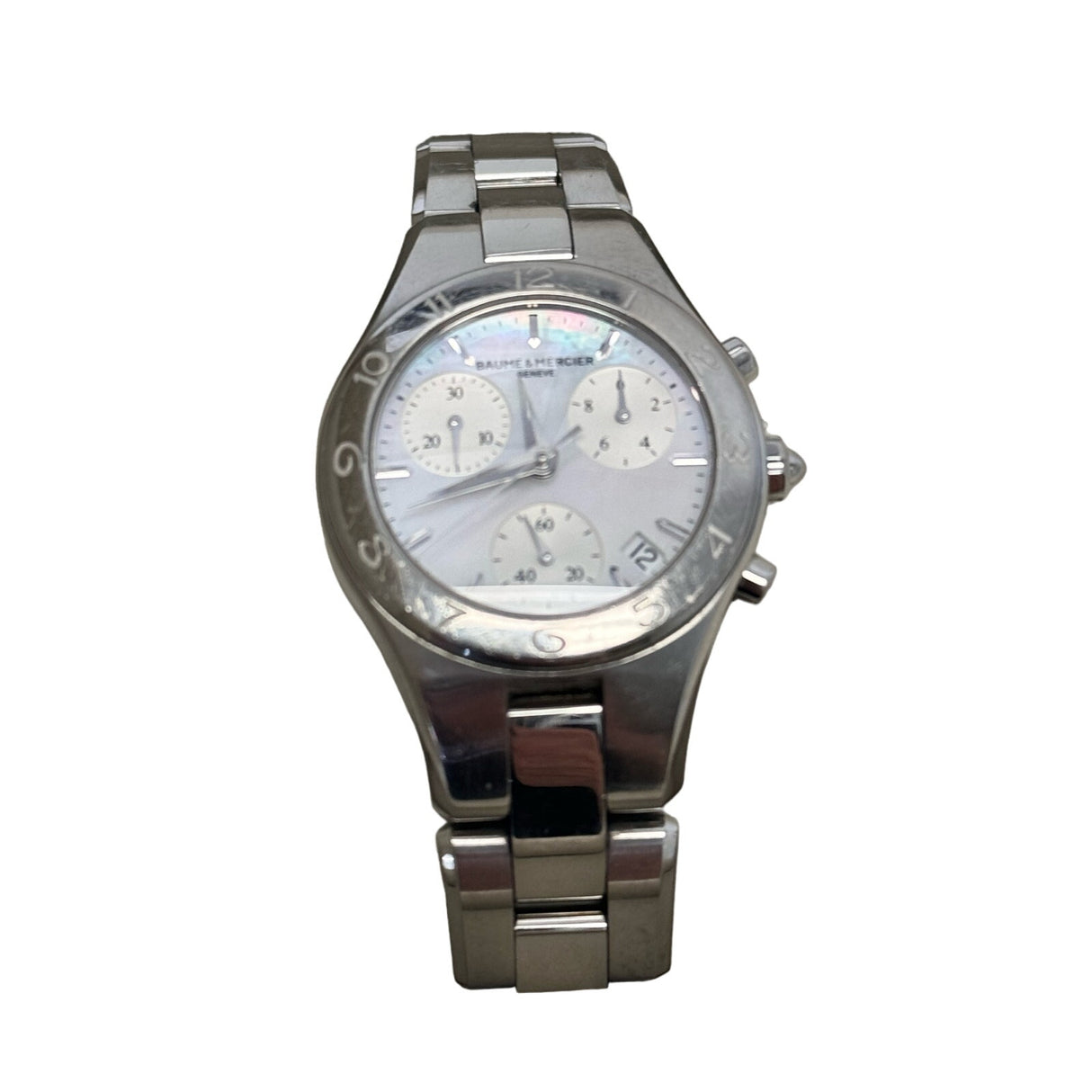 Baume and Mercier Ladies Chronograph Mother of Pearl Watch - Pre-Owned - Authenticated